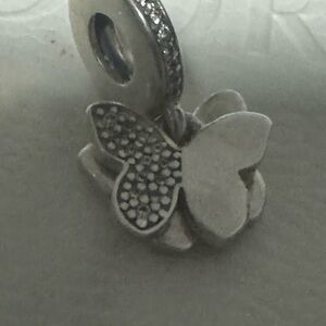Authentic Pandora Fluttering butterflies dangle charm Silver